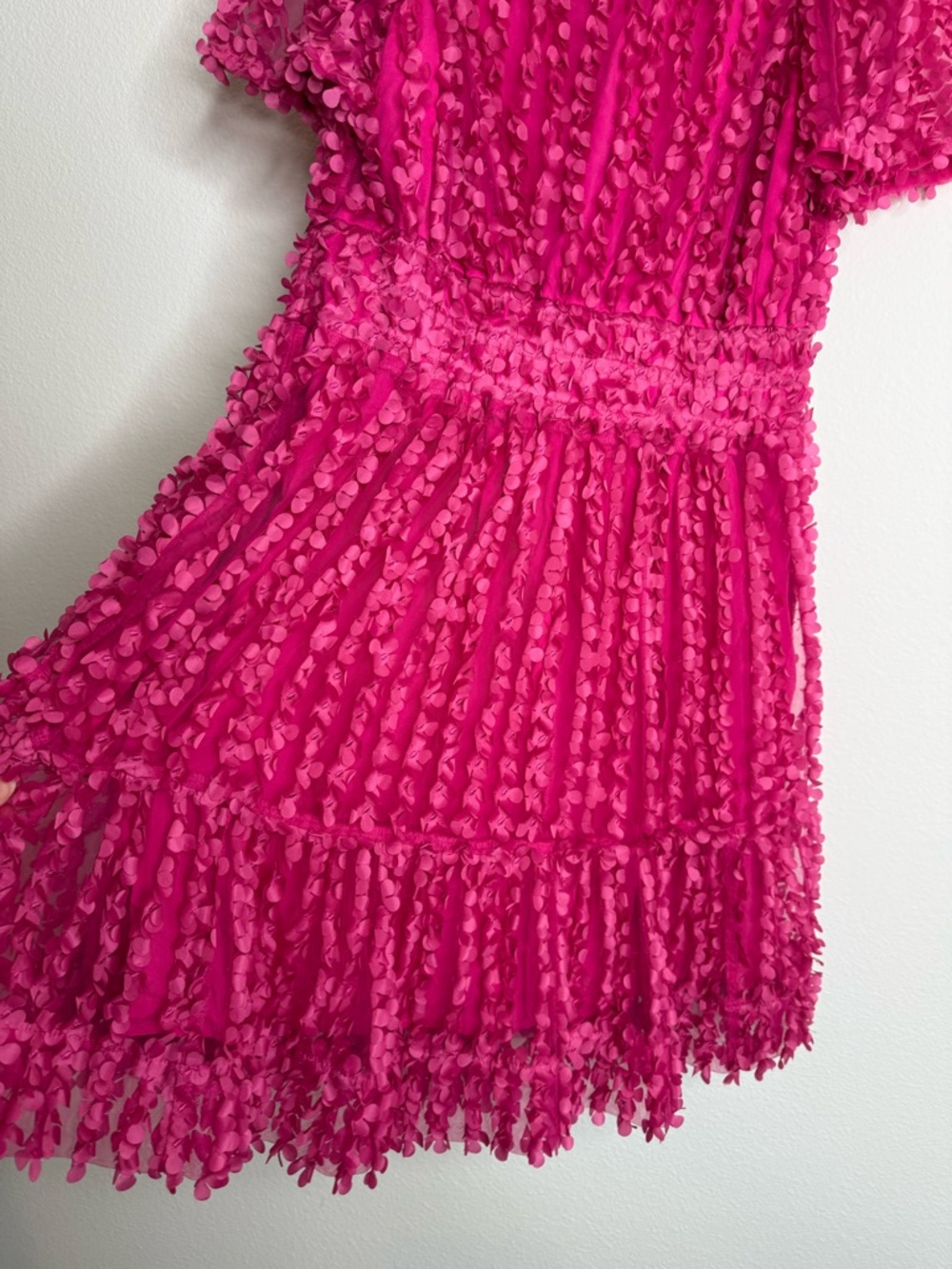 Anthropologie The Somerset Mini Dress: Floral Appliqué Edition Sz Large - Picture 14 of 16